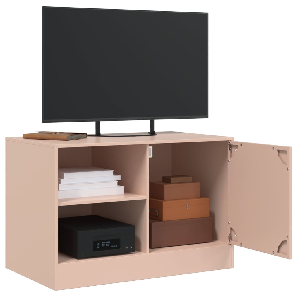 VidaXL Tv-meubelen 2 st 67x39x44 cm staal roze