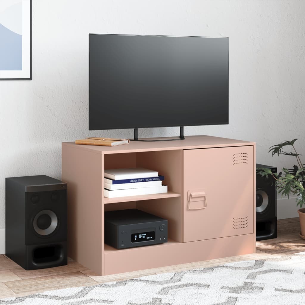 VidaXL Tv-meubel 67x39x44 cm staal roze