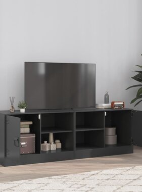 VidaXL Tv-meubelen 2 st 67x39x44 cm staal zwart