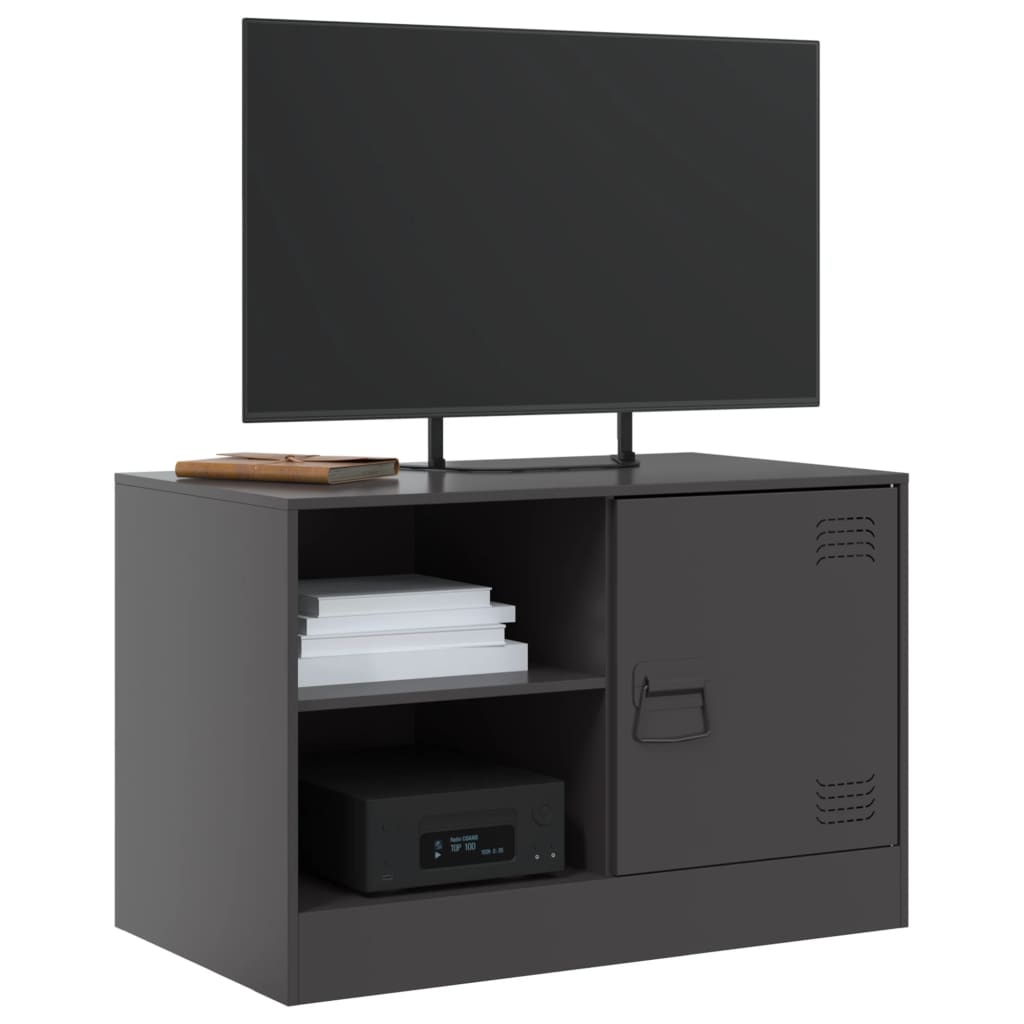 VidaXL Tv-meubel 67x39x44 cm staal zwart