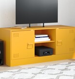 VidaXL Tv-meubel 99x39x44 cm staal mosterdgeel