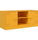 VidaXL Tv-meubel 99x39x44 cm staal mosterdgeel