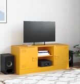 VidaXL Tv-meubel 99x39x44 cm staal mosterdgeel