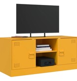 VidaXL Tv-meubel 99x39x44 cm staal mosterdgeel