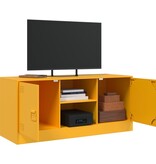VidaXL Tv-meubel 99x39x44 cm staal mosterdgeel