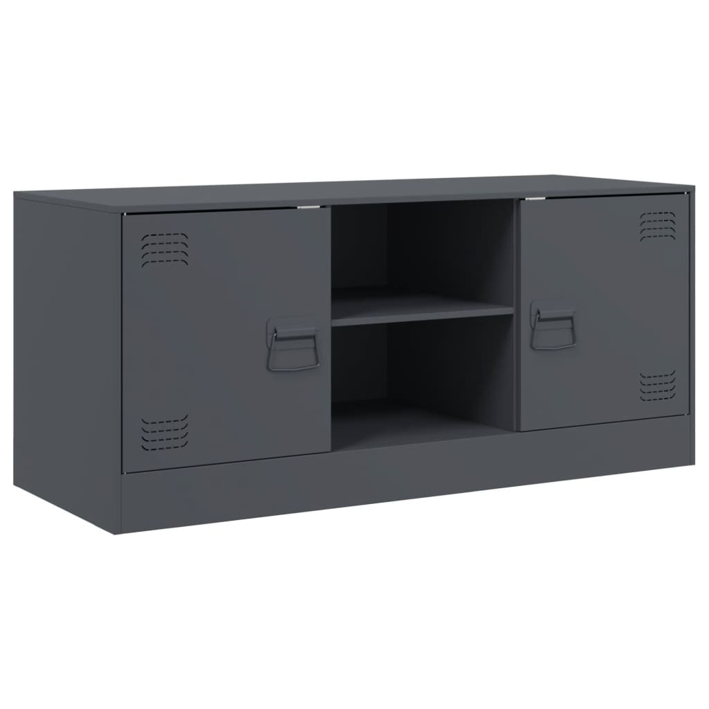 VidaXL Tv-meubel 99x39x44 cm staal antracietkleurig