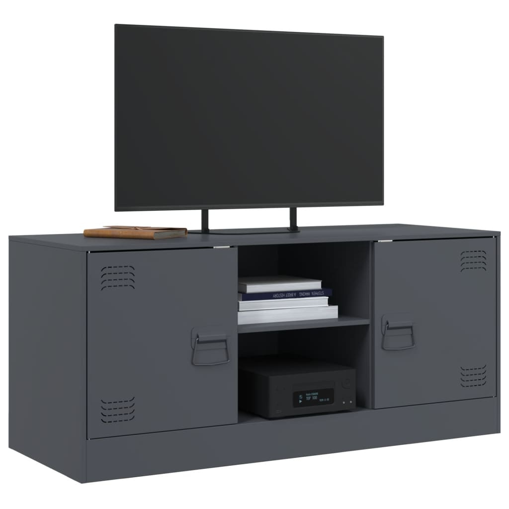 VidaXL Tv-meubel 99x39x44 cm staal antracietkleurig