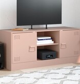 VidaXL Tv-meubel 99x39x44 cm staal roze