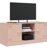 VidaXL Tv-meubel 99x39x44 cm staal roze