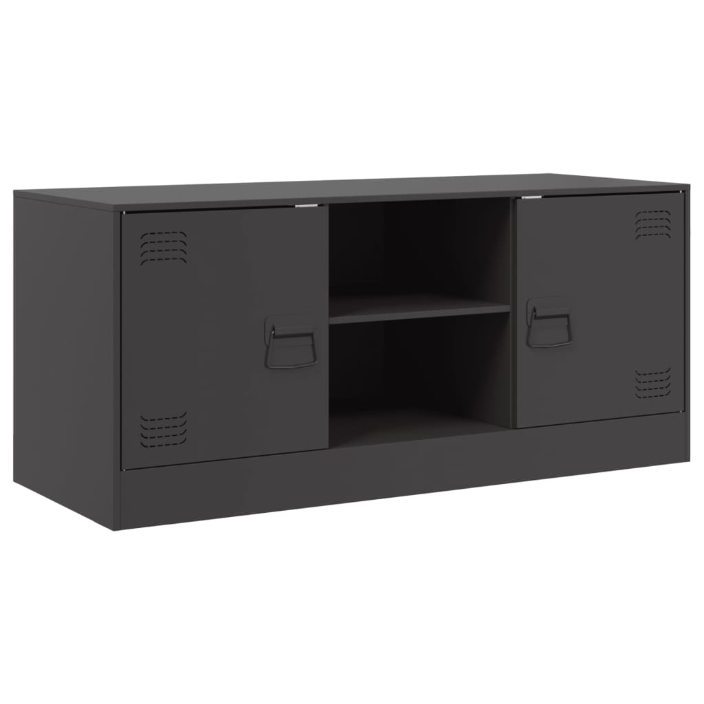 VidaXL Tv-meubel 99x39x44 cm staal zwart