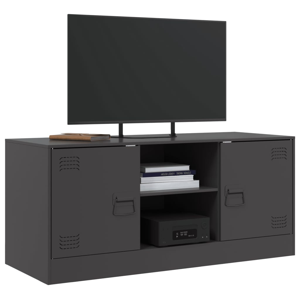 VidaXL Tv-meubel 99x39x44 cm staal zwart