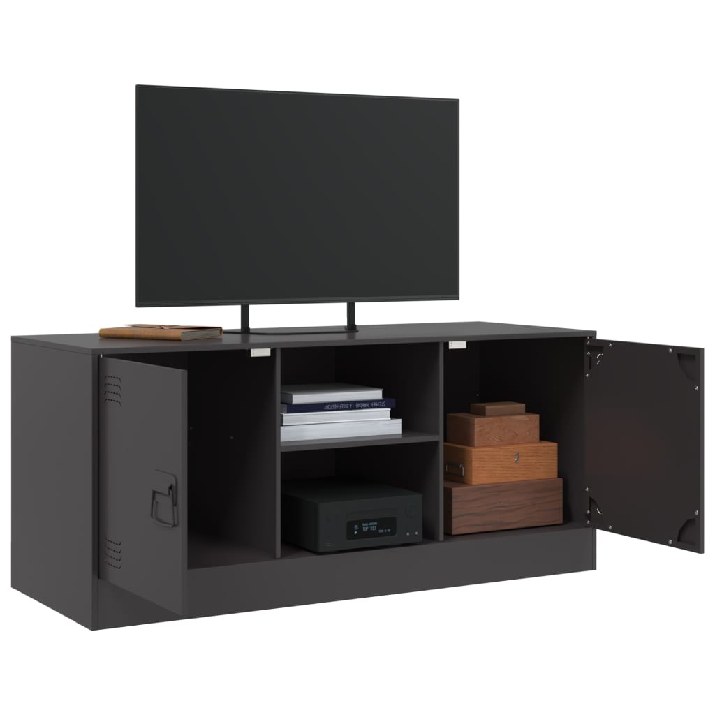 VidaXL Tv-meubel 99x39x44 cm staal zwart