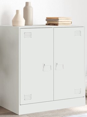 VidaXL Dressoir 67x39x73 cm staal wit