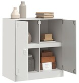 VidaXL Dressoir 67x39x73 cm staal wit