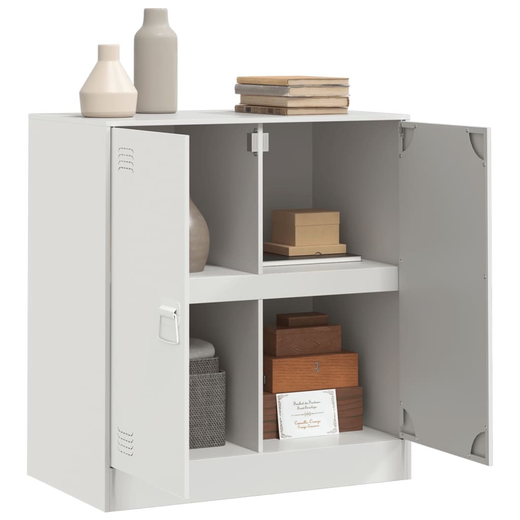 VidaXL Dressoir 67x39x73 cm staal wit