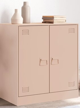 VidaXL Dressoir 67x39x73 cm staal roze