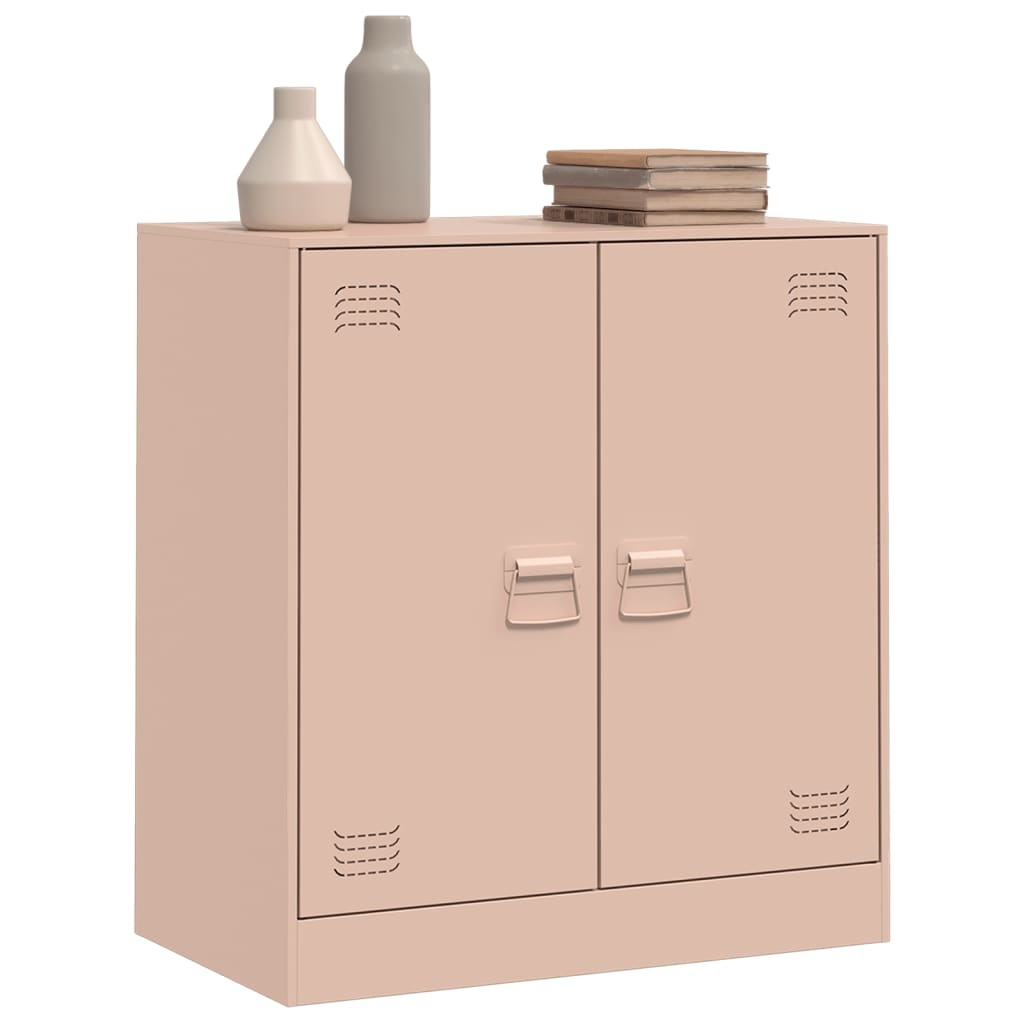 VidaXL Dressoir 67x39x73 cm staal roze