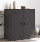 VidaXL Dressoir 67x39x73 cm staal zwart