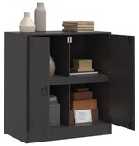 VidaXL Dressoir 67x39x73 cm staal zwart