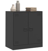 VidaXL Dressoir 67x39x73 cm staal zwart