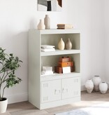 VidaXL Dressoir 67x39x107 cm staal wit