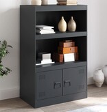 VidaXL Dressoir 67x39x107 cm staal antracietkleurig