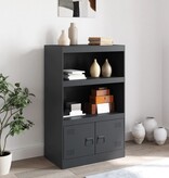 VidaXL Dressoir 67x39x107 cm staal antracietkleurig