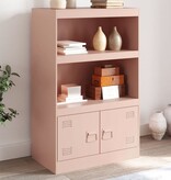 VidaXL Dressoir 67x39x107 cm staal roze