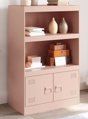 VidaXL Dressoir 67x39x107 cm staal roze