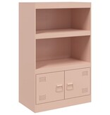 VidaXL Dressoir 67x39x107 cm staal roze