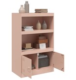 VidaXL Dressoir 67x39x107 cm staal roze