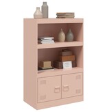 VidaXL Dressoir 67x39x107 cm staal roze