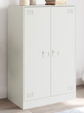 VidaXL Dressoir 67x39x107 cm staal wit