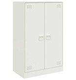 VidaXL Dressoir 67x39x107 cm staal wit