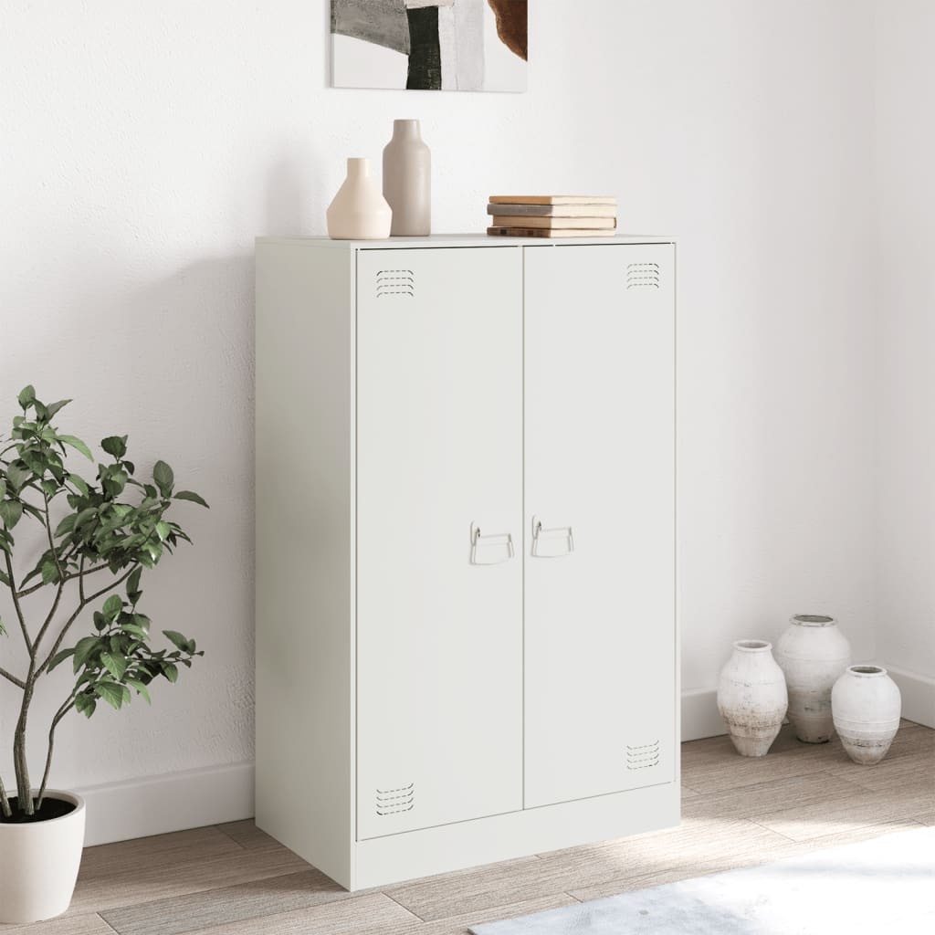 VidaXL Dressoir 67x39x107 cm staal wit