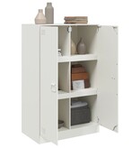 VidaXL Dressoir 67x39x107 cm staal wit