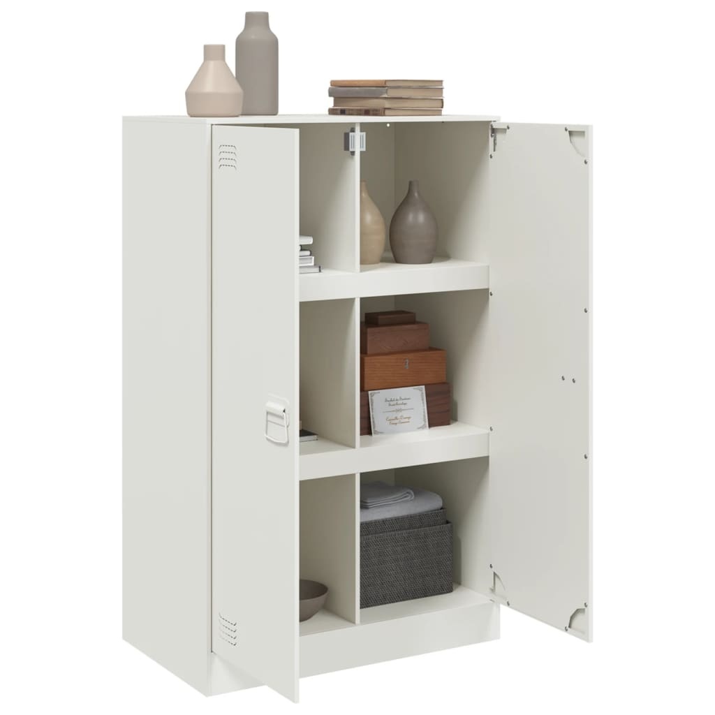 VidaXL Dressoir 67x39x107 cm staal wit