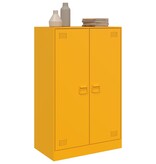 VidaXL Dressoir 67x39x107 cm staal mosterdgeel