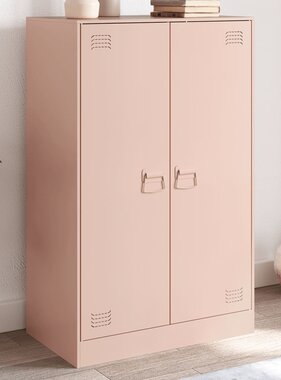 VidaXL Dressoir 67x39x107 cm staal roze