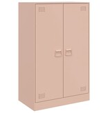 VidaXL Dressoir 67x39x107 cm staal roze