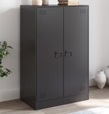 VidaXL Dressoir 67x39x107 cm staal zwart