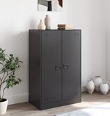 VidaXL Dressoir 67x39x107 cm staal zwart