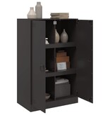 VidaXL Dressoir 67x39x107 cm staal zwart