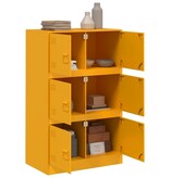 VidaXL Dressoir 67x39x107 cm staal mosterdgeel