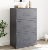 VidaXL Dressoir 67x39x107 cm staal antracietkleurig