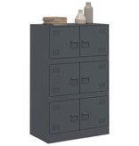 VidaXL Dressoir 67x39x107 cm staal antracietkleurig