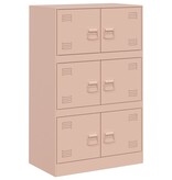 VidaXL Dressoir 67x39x107 cm staal roze