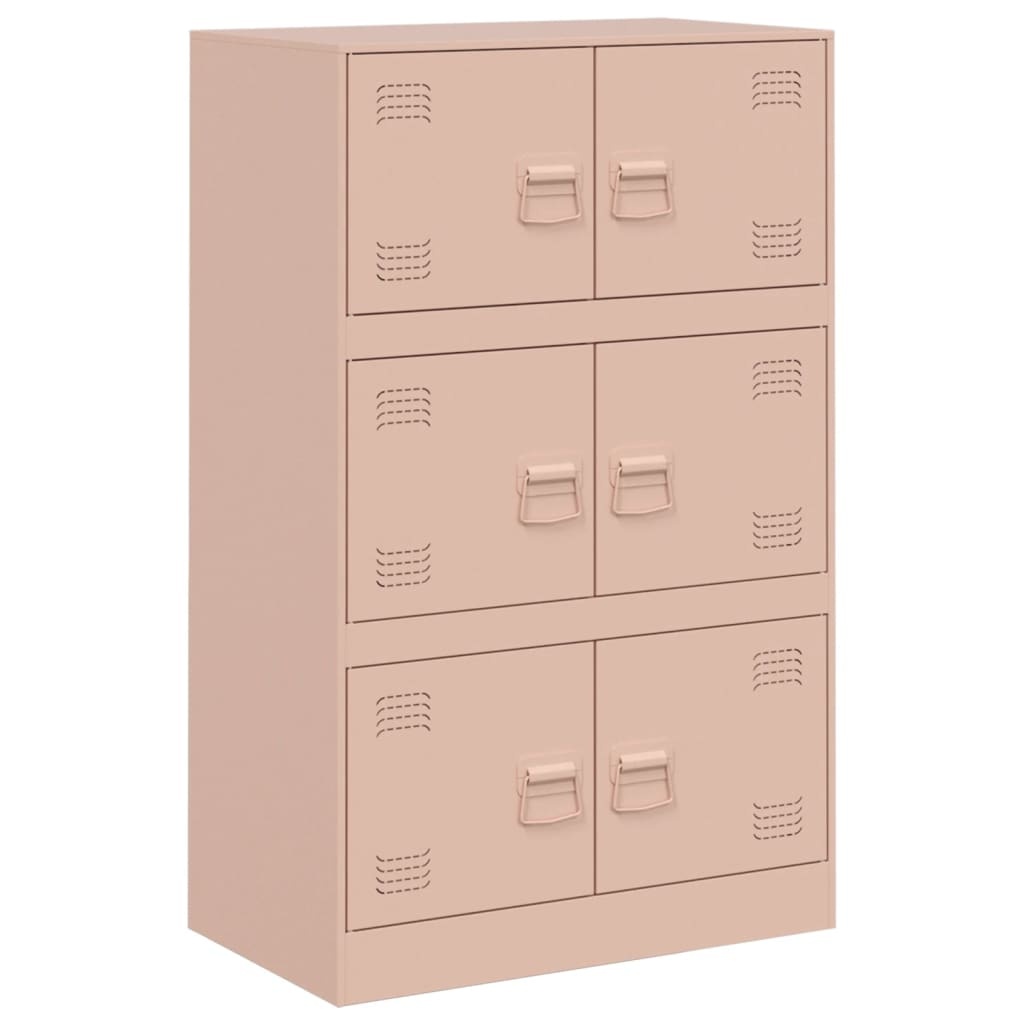 VidaXL Dressoir 67x39x107 cm staal roze