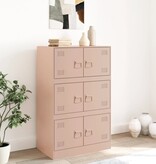 VidaXL Dressoir 67x39x107 cm staal roze