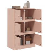 VidaXL Dressoir 67x39x107 cm staal roze